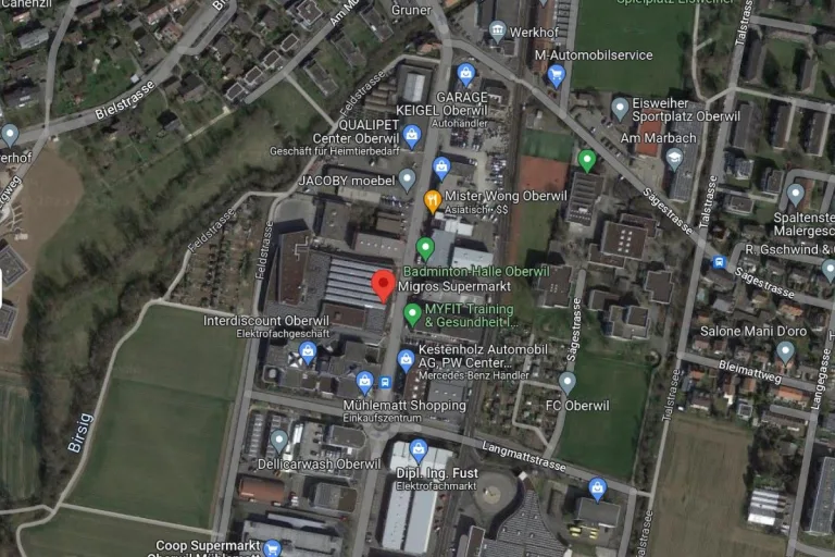 Bombendrohung im Einkaufszentrum Mühlematt in Oberwil BL