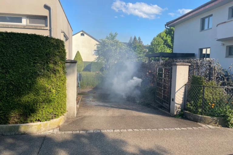 Stadt St. Gallen - Funkensprung löst Heckenbrand aus
