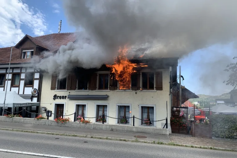 Rietheim AG - Brand zerstört Gasthof