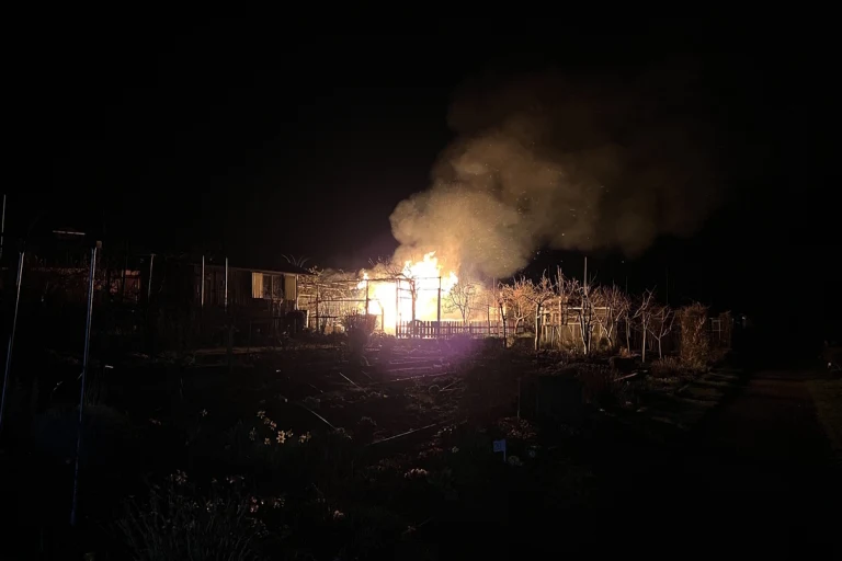 St.Gallen - Schrebergartenhaus in Brand geraten