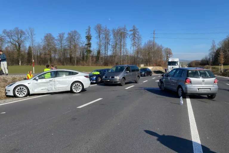 Drama in Lenzburg AG - VW Polo-Mitfahrerin stirbt nach Kollision mit Tesla!