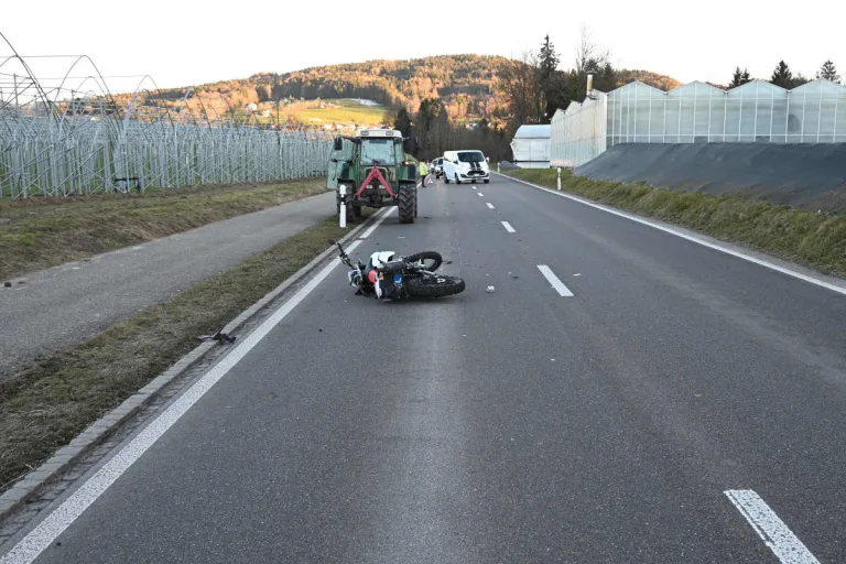 Bernhardzell SG – Unfall nach Überholmanöver