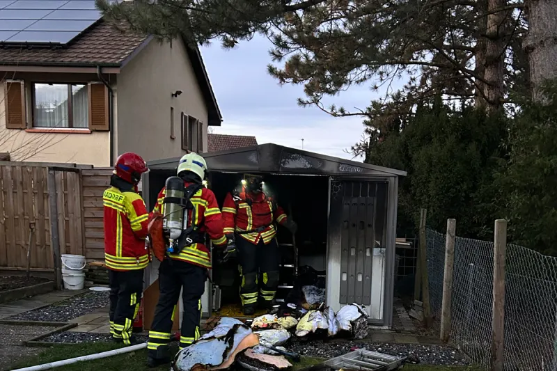 Ettenhausen TG - Gartenhaus in Brand geraten 