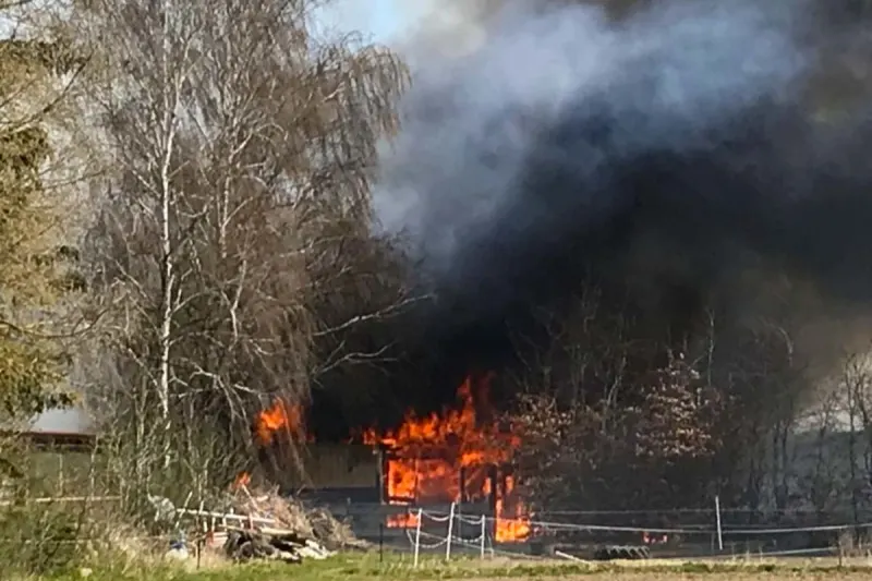 Neu Plastlin - Brand auf einem Reiterhof