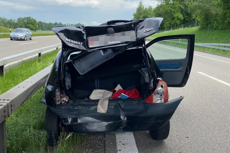 A1 Wängi TG – Autolenker nach Auffahrunfall im Spital