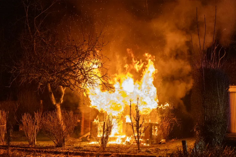 Iserlohn – Gartenhütte bei Brand zerstört
