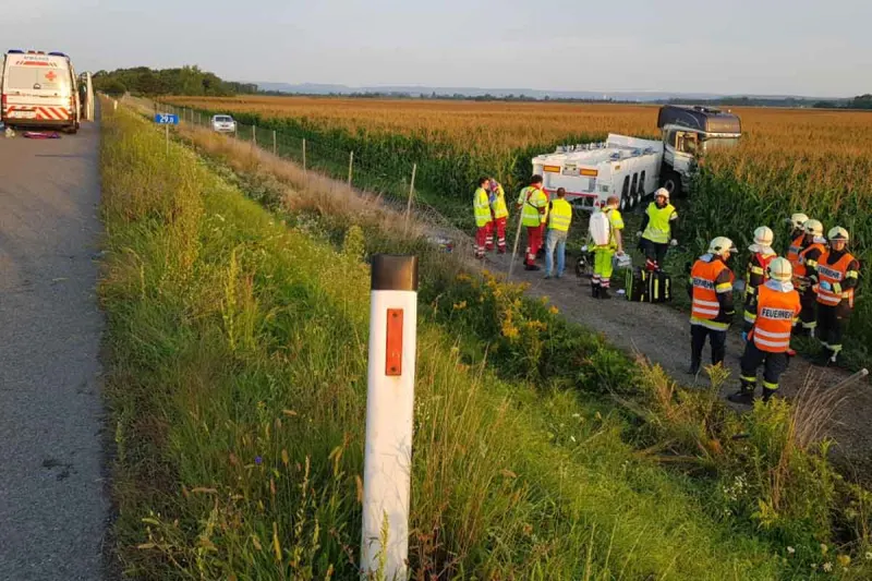 Grafenwörth - LKW-Fahrer nach Unfall reanimiert
