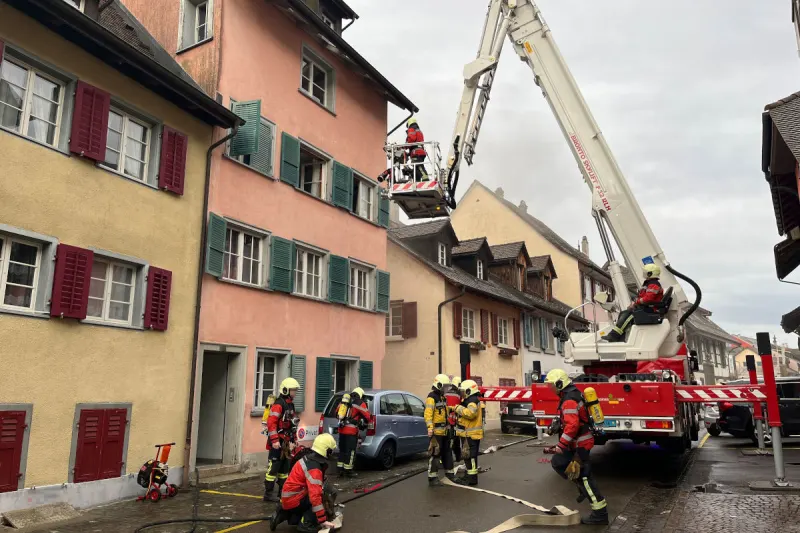 Diessenhofen TG – Brand in Keller eines Mehrfamilienhauses