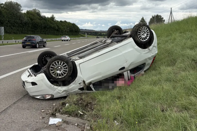 A1 Wängi TG – Unfall nach Sekundenschlaf 