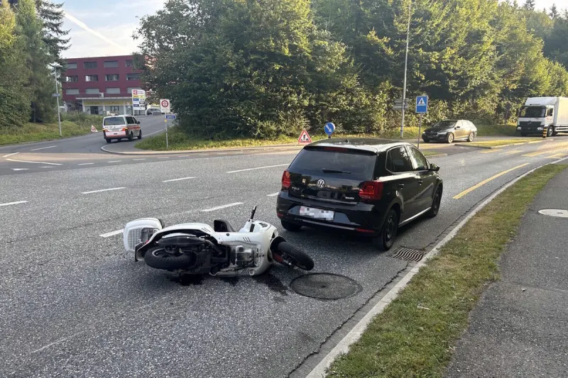 Rapperswil-Jona SG – Motorradfahrer bei Auffahrunfall verletzt