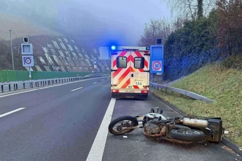 Alpnachstad OW – Sturz auf der A8 nach Auffahrunfall