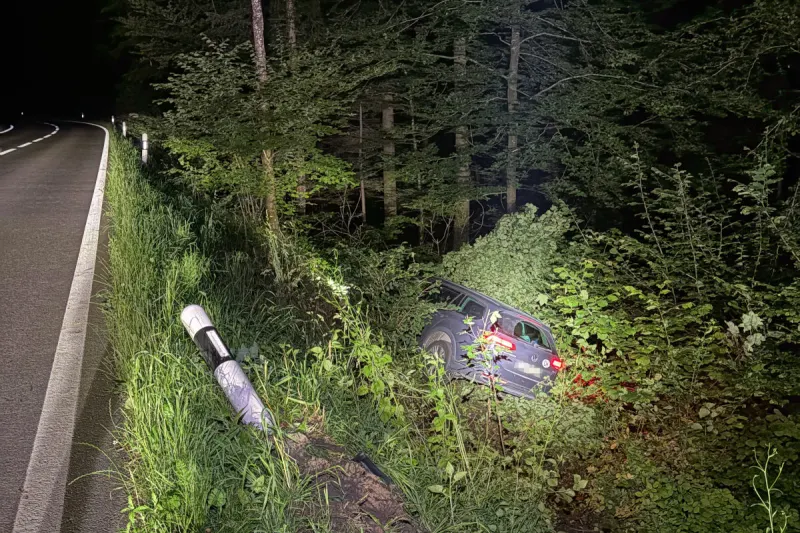 Selbstunfall in Frauenfeld TG – Auto kommt von Strasse ab