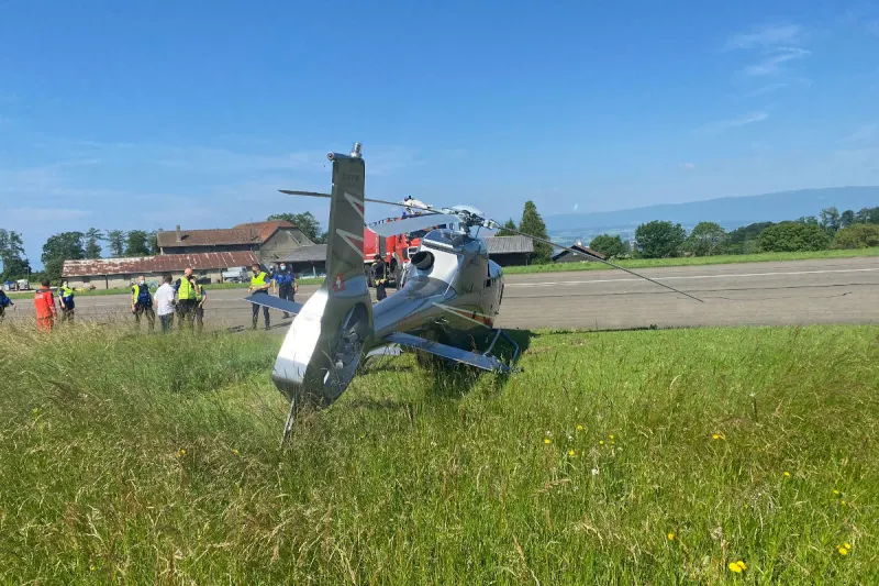 Lausanne  VD – Hubschrauber bei der Landung abgestürzt