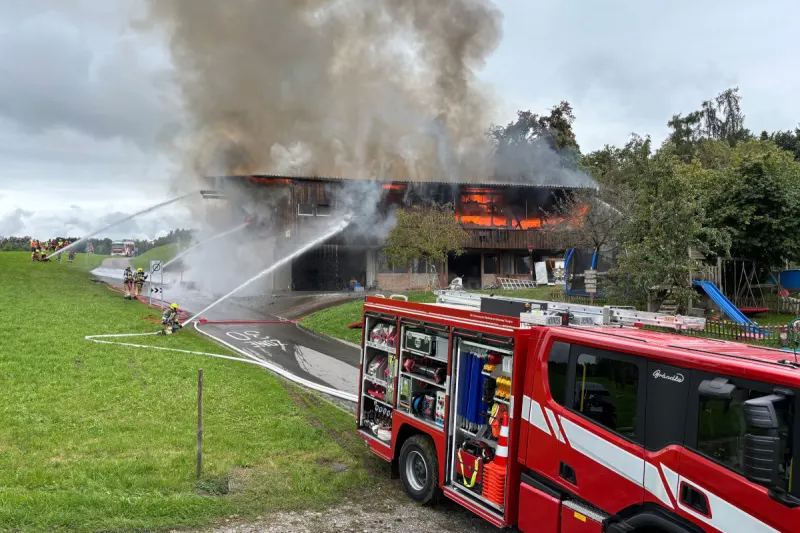 Roggwill TG – Brand zerstört landwirtschaftliches Gebäude