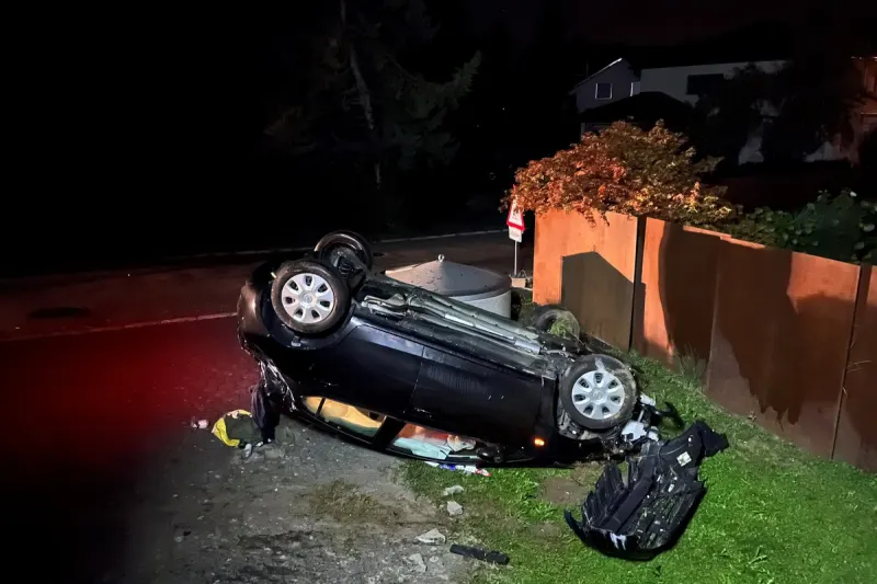 Münchwilen TG - Bei Unfall überschlagen und auf dem Dach gelandet 