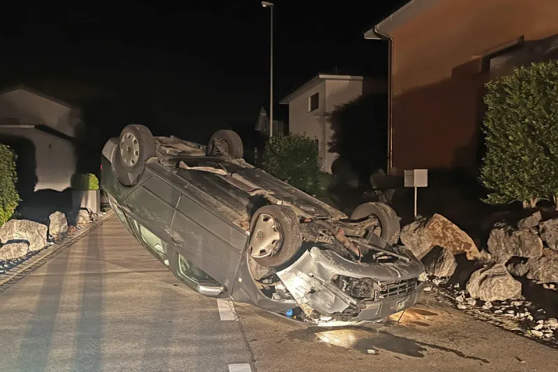 Frasnacht TG - Alkoholisierter Autofahrer verursacht Unfall 
