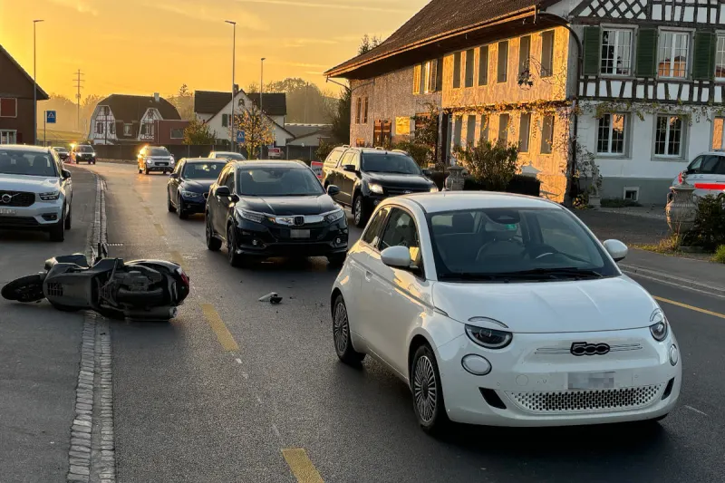 Erlen TG – Alkoholisiert mit einem Rollerfahrer kollidiert
