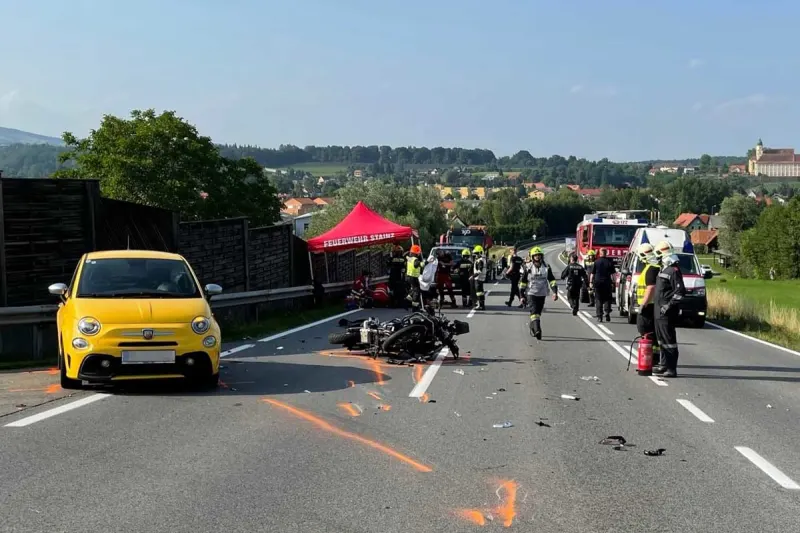 Stainz - Schwerer Unfall mit Motorrad 