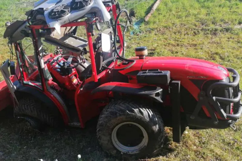 Leutschach an der Weinstraße - Mann stürzte mit Traktor rund 50 Meter über den Abhang!