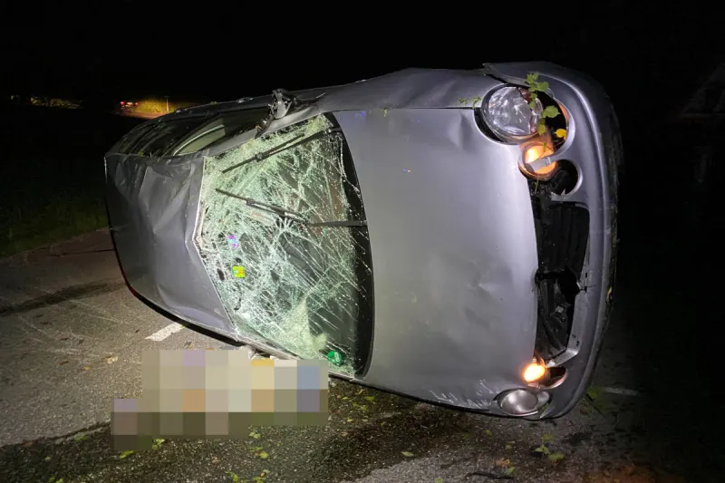 Schöftland AG – Bei Selbstunfall mit Auto überschlagen