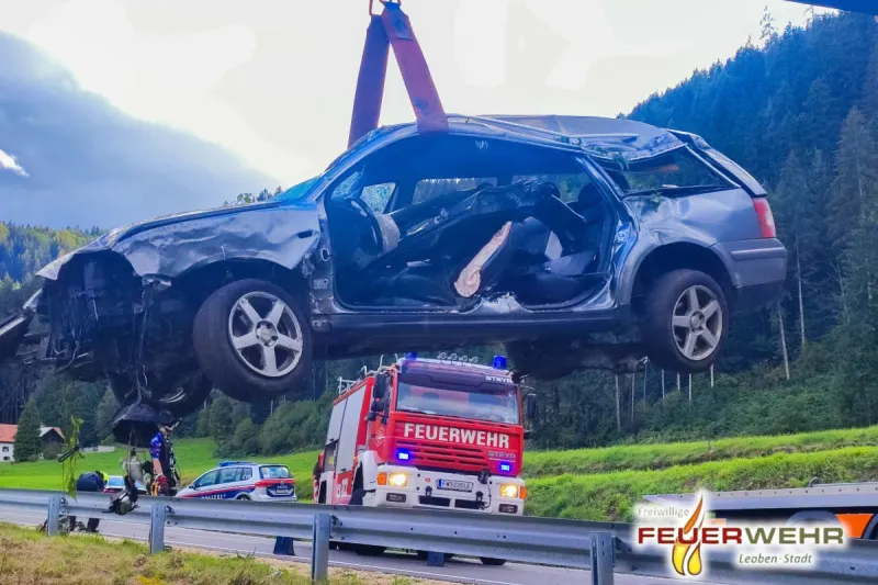 Leoben – Auto überschlug sich – zwei Personen verletzt
