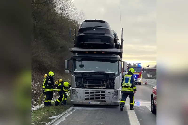A1 Schwelm – LKW-Brand auf der Autobahn