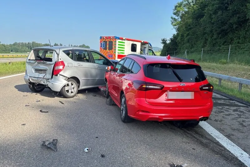 Zwei Verletzte bei Unfallserie auf der A1 bei Wängi TG 