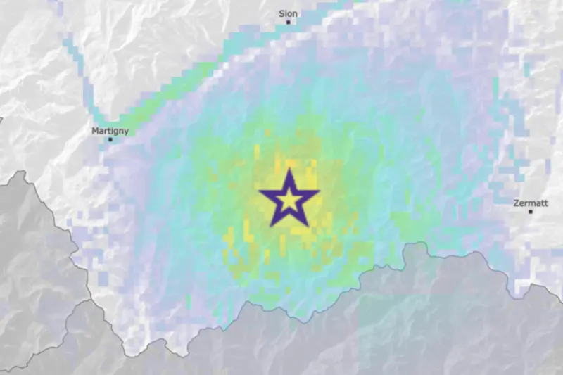 Erdbebenmeldung - Beben im Kanton Wallis mit 3.8 auf der Richterskala 