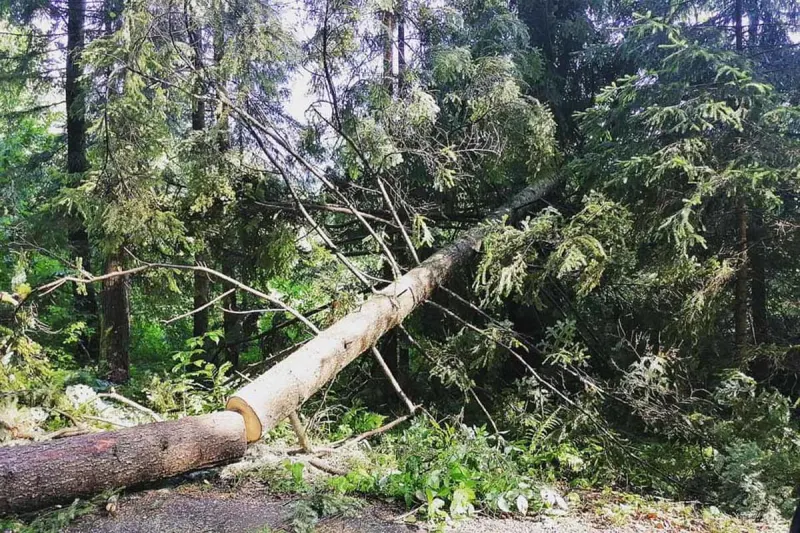 Heftiges Unwetter in Lind ob Velden
