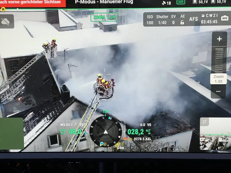 Velbert – Großbrand zerstört altes Fabrikgebäude