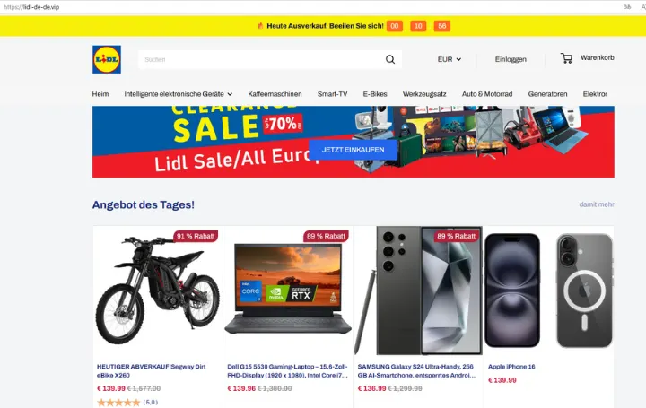 Oberösterreich – Polizei warnt vor gefälschten Lidl-Werbeanzeigen