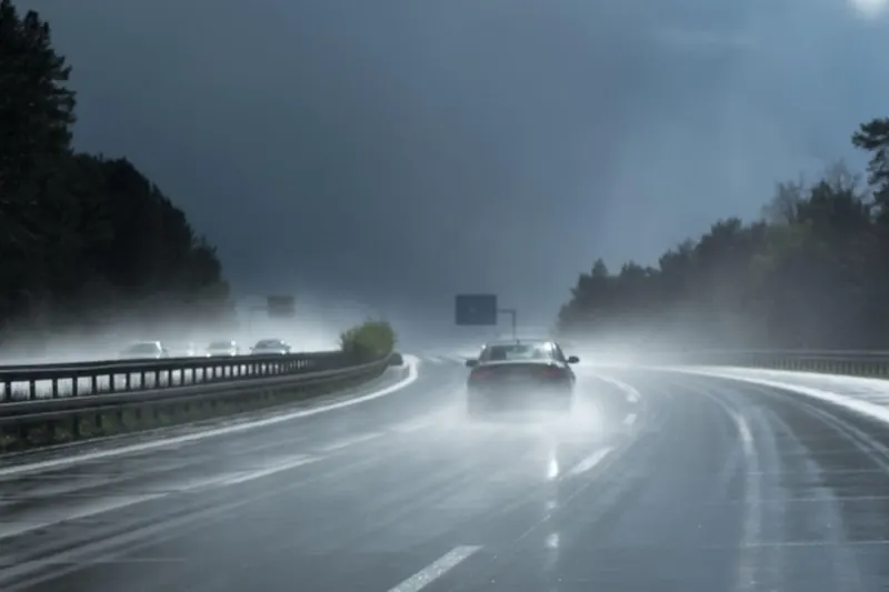 Wels OÖ – Autounfall durch Aquaplaning
