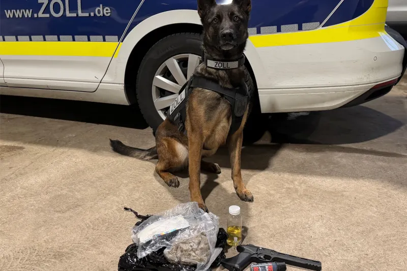 A2 Bielefeld – Zollhund „Skadi“ erschnüffelt Drogenversteck