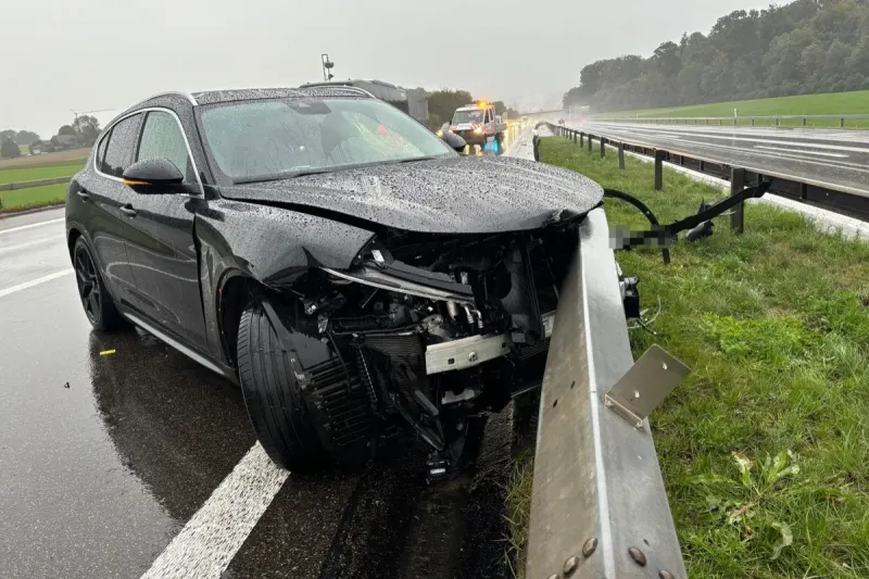 Gachnang TG - Auf der A7 verunfallt