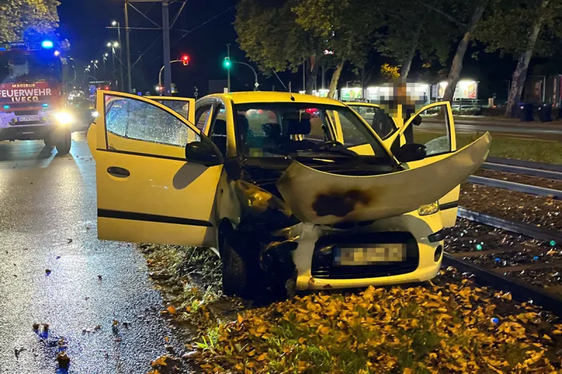 Duisburg NW – Betrunkener Autofahrer landet im Gleisbett