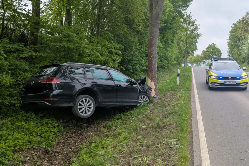 Lamspringe – Fahrer (79) prallt gegen Baum und wird verletzt