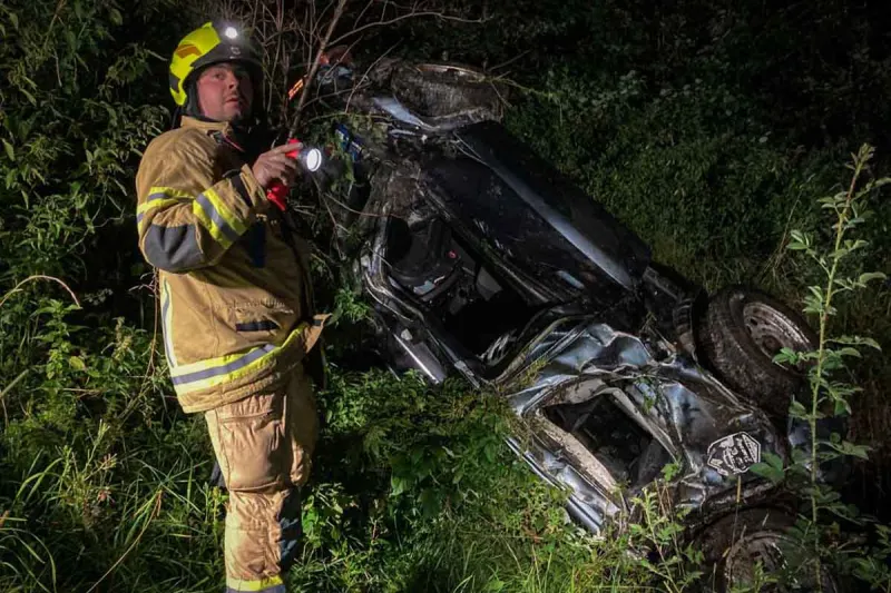 Schwerer Unfall in Hart im Zillertal - 18-Jähriger stürzte mit PKW ab