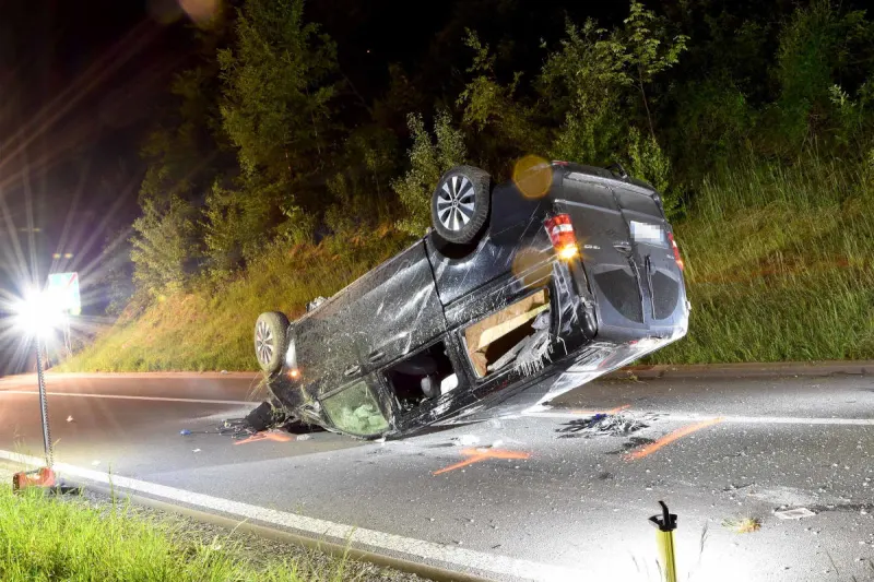 A2 Buochs NW – Selbstunfall auf der Autobahn