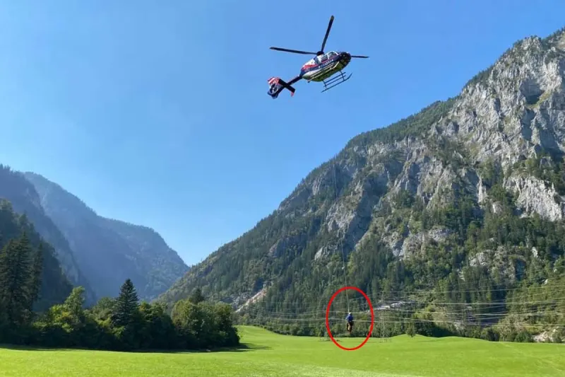 Eisenerz - Mann mittels Hubschrauber aus Klettersteig gerettet