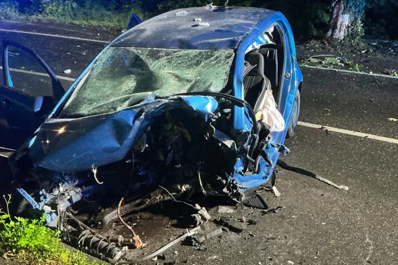 Bottrop – Autofahrer prallt gegen Baum und wird eingeklemmt