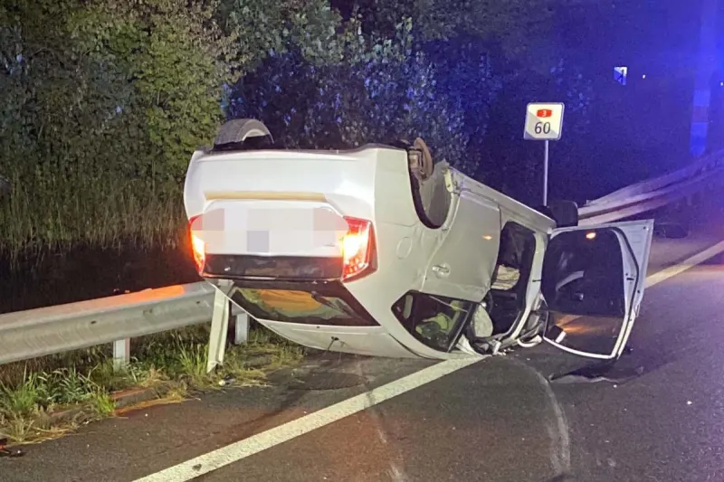 A3 Lupfig AG – Fahrzeug mehrfach überschlagen auf der Autobahn
