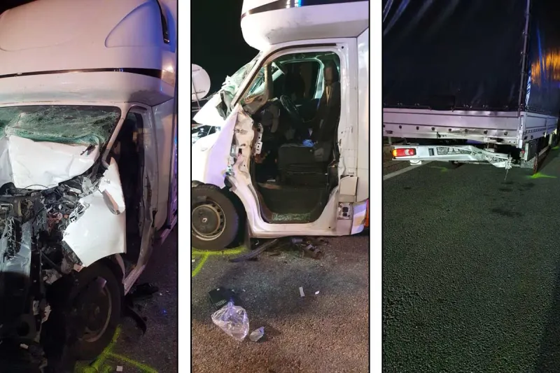 Suben - Lkw kracht auf der A8 gegen Stauende - Zwei schwer Verletzte