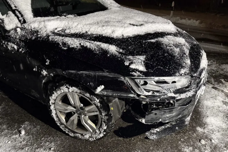 Wienacht AR – Lenker prallt bei Unfall gegen Leitplanke