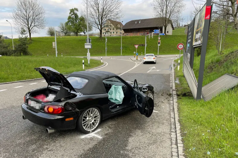 Stadt St. Gallen – Ablenkung führt zu Selbstunfall