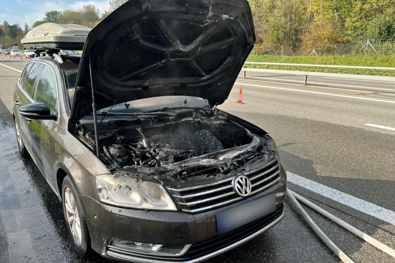 A7 Felben-Wellhausen TG – Fahrzeug in Brand