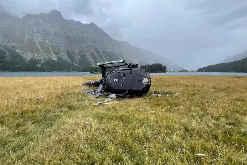 Maloja / Isola GR - Missglückte Zwischenlandung - drei Personen verletzt