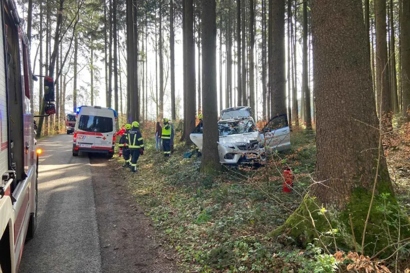 Oberregau – Mit Pkw gegen Baum geprallt