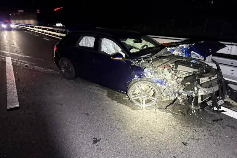Wassen UR – Auto prallt bei Unfall mehrfach gegen Leitplanken - A2 gesperrt