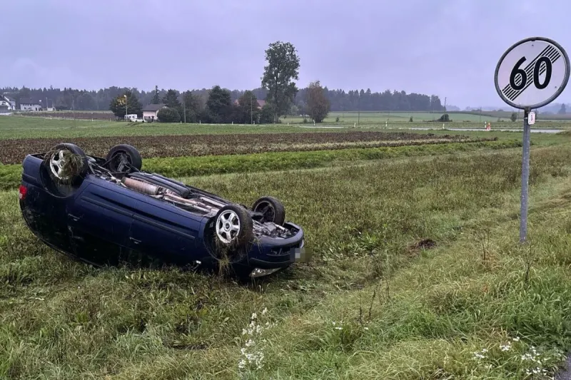 Wolfwil  SO – Auto überschlägt sich bei Unfall 