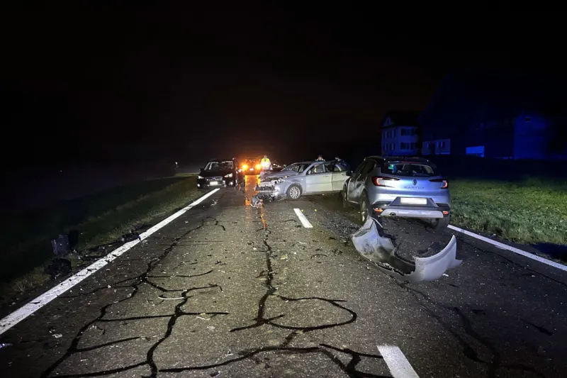 Merenschwand AG – Frontalkollision bei Überholmanöver